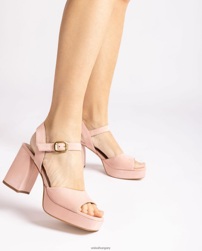 Unisa velúr szandál széles sarokkal nők J4PJX06 rózsaszín