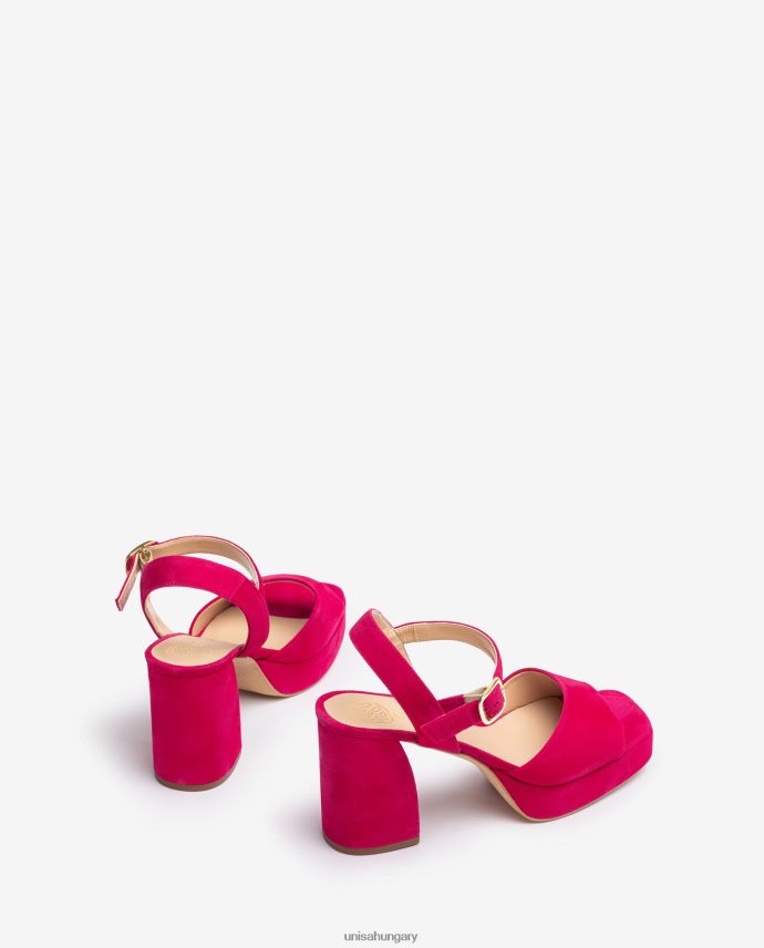 Unisa velúr szandál széles sarokkal nők J4PJX083 rózsaszín