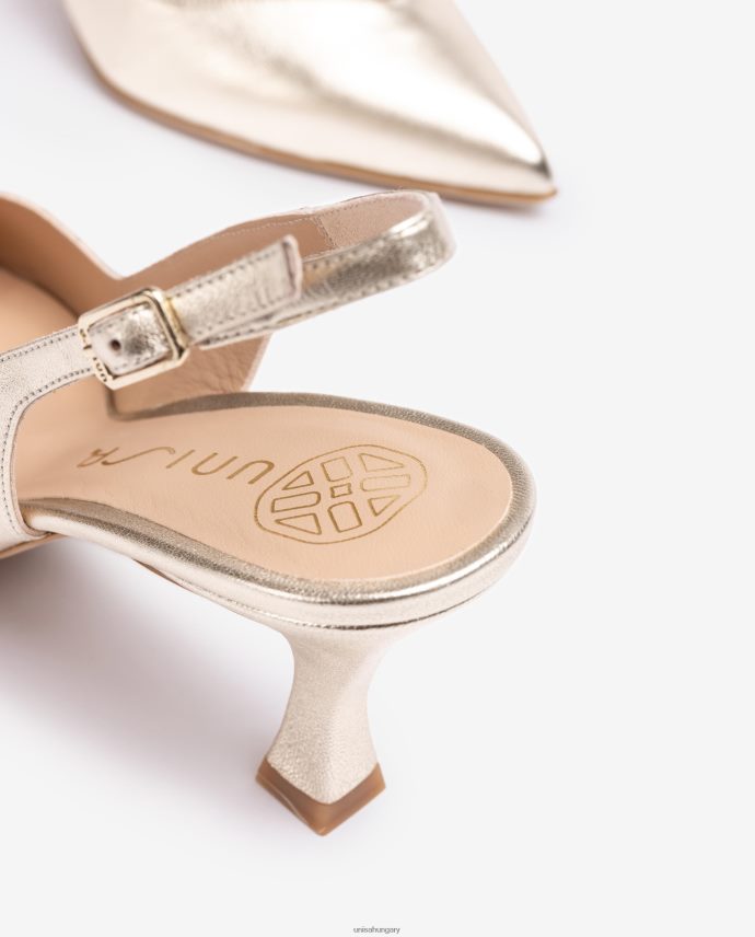 Unisa d\'orsay bokapántos hevederes hátsó cipő festett sarokkal nők J4PJX0502 Arany