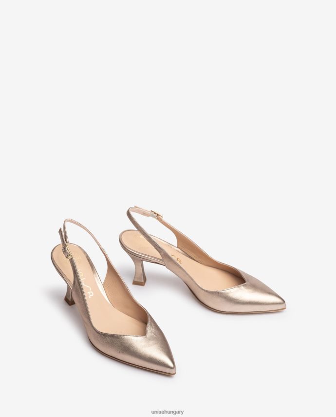 Unisa d\'orsay bokapántos hevederes hátsó cipő festett sarokkal nők J4PJX0504 bronz
