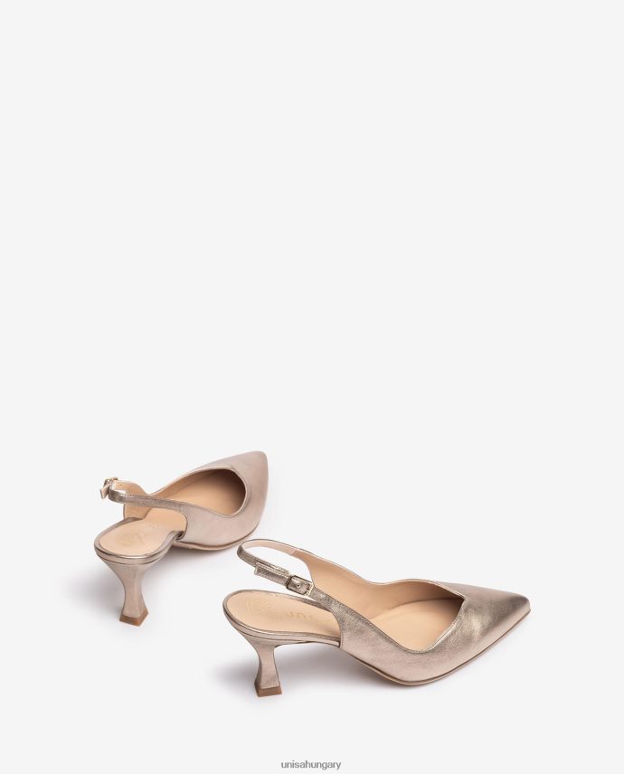 Unisa d\'orsay bokapántos hevederes hátsó cipő festett sarokkal nők J4PJX0504 bronz