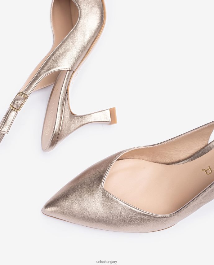 Unisa d\'orsay bokapántos hevederes hátsó cipő festett sarokkal nők J4PJX0504 bronz