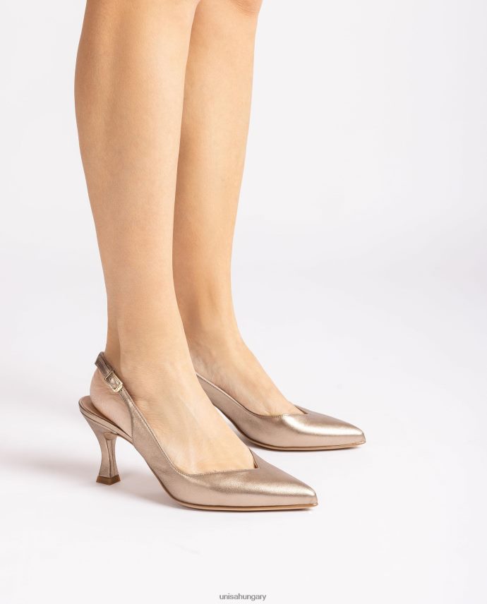 Unisa d\'orsay bokapántos hevederes hátsó cipő festett sarokkal nők J4PJX0504 bronz