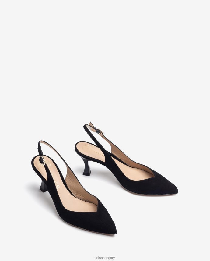 Unisa d\'orsay bokapántos hevederes hátsó cipő festett sarokkal nők J4PJX0512 fekete