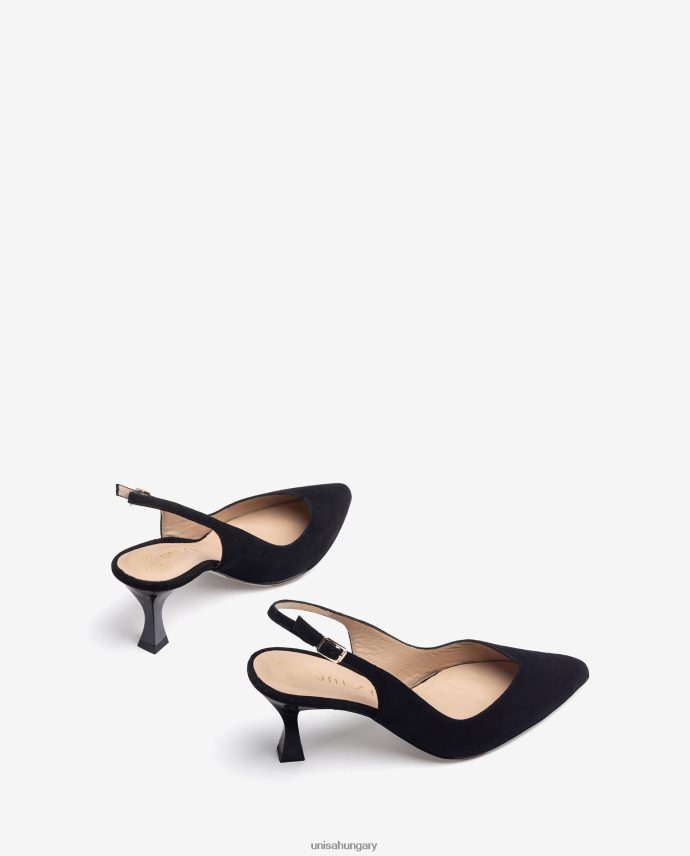 Unisa d\'orsay bokapántos hevederes hátsó cipő festett sarokkal nők J4PJX0512 fekete