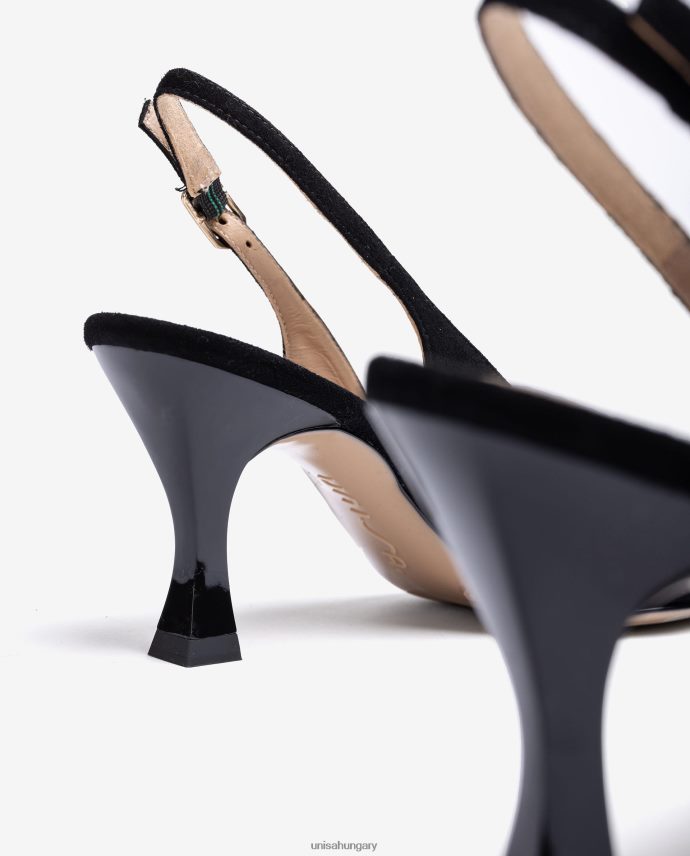 Unisa d\'orsay bokapántos hevederes hátsó cipő festett sarokkal nők J4PJX0512 fekete