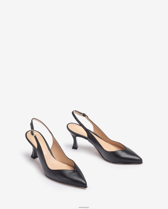 Unisa d\'orsay bokapántos hevederes hátsó cipő festett sarokkal nők J4PJX0530 fekete