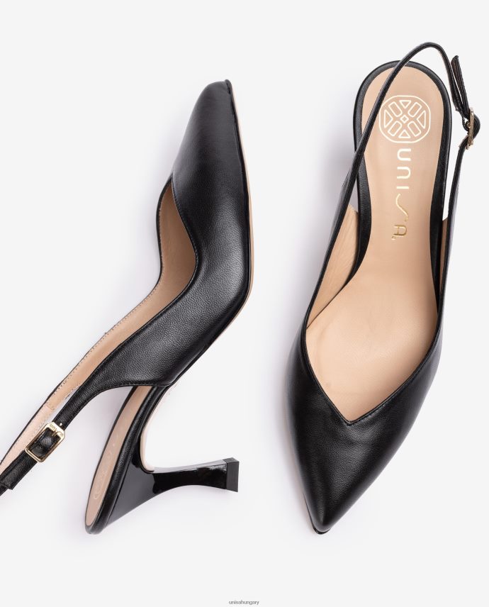 Unisa d\'orsay bokapántos hevederes hátsó cipő festett sarokkal nők J4PJX0530 fekete