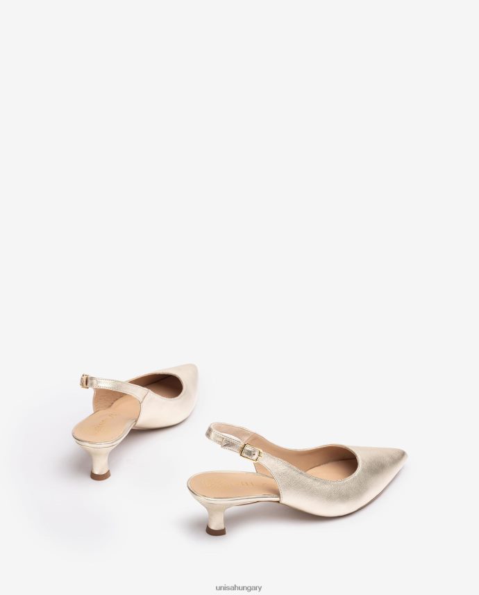 Unisa fém hatású bőr heveder hátul nők J4PJX0500 divat