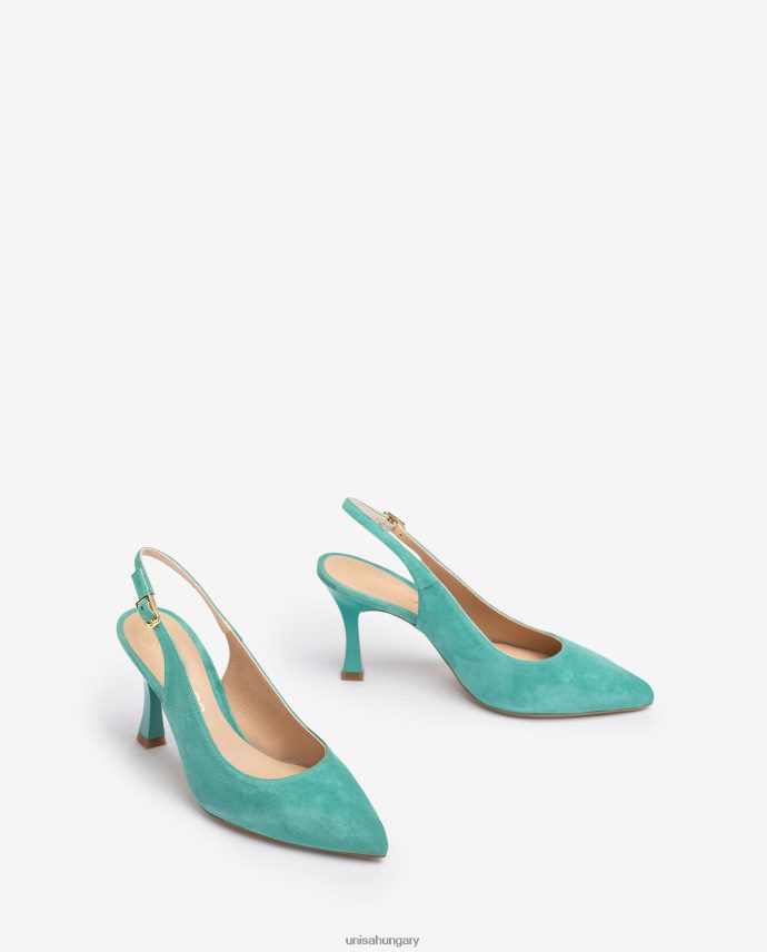 Unisa hegyes lábujj heveder vissza nők J4PJX0505 zöld