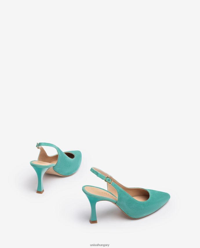 Unisa hegyes lábujj heveder vissza nők J4PJX0505 zöld