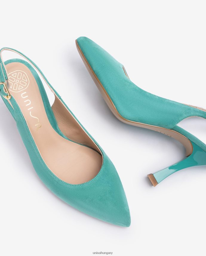 Unisa hegyes lábujj heveder vissza nők J4PJX0505 zöld