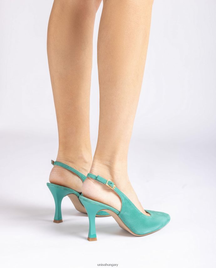 Unisa hegyes lábujj heveder vissza nők J4PJX0505 zöld