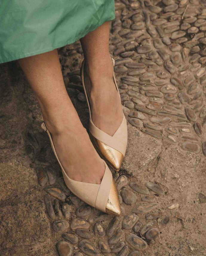 Unisa hegyes orrú slingback cipő. nők J4PJX01324 bézs