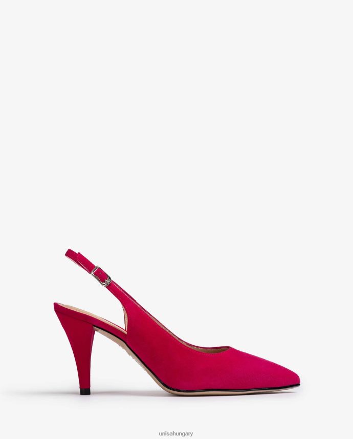 Unisa hegyes orrú velúr slingback nők J4PJX0540 rózsaszín