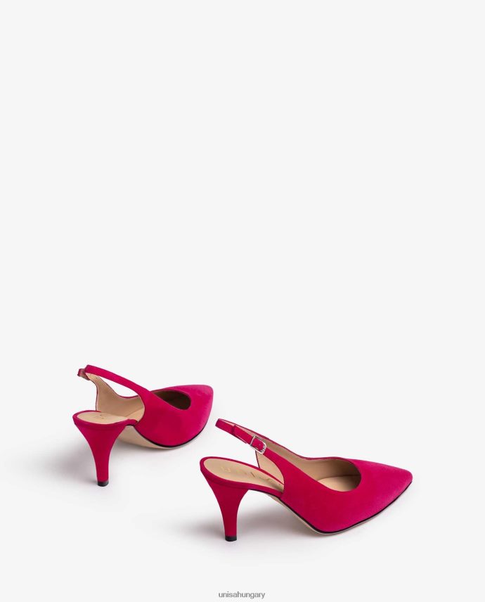 Unisa hegyes orrú velúr slingback nők J4PJX0540 rózsaszín