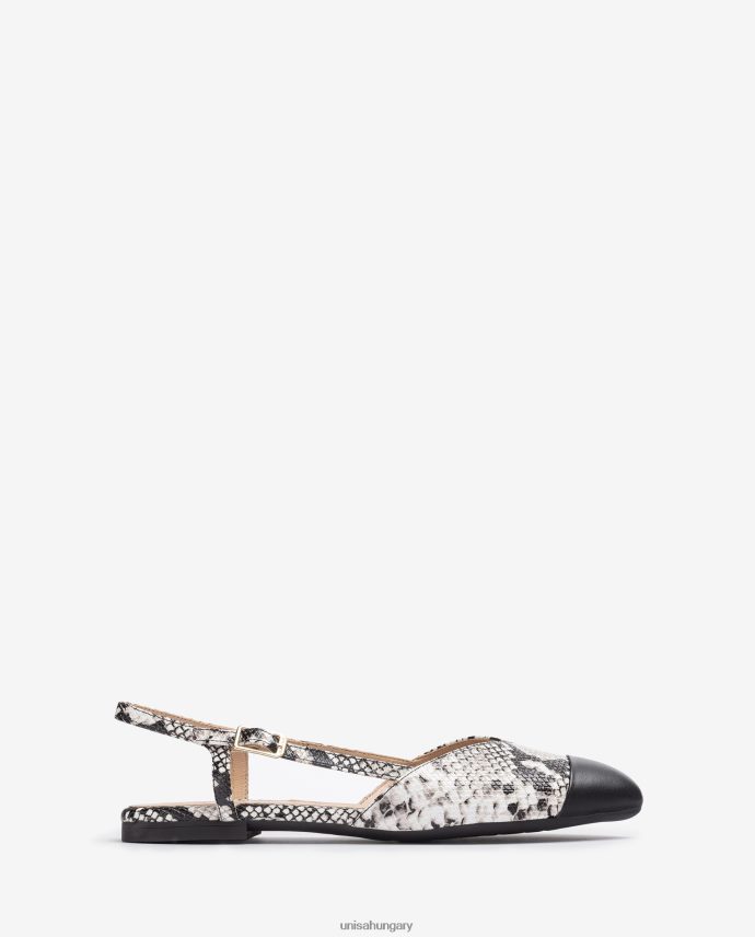 Unisa kéttónusú lapos hevederes hátsó cipő nők J4PJX0537 kecses