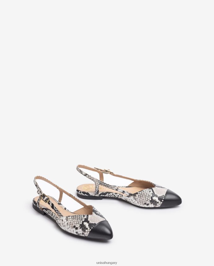 Unisa kéttónusú lapos hevederes hátsó cipő nők J4PJX0537 kecses