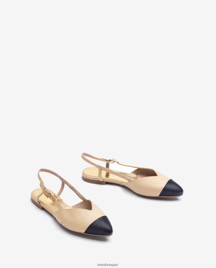 Unisa kéttónusú lapos slingback cipő nők J4PJX01321 kecses