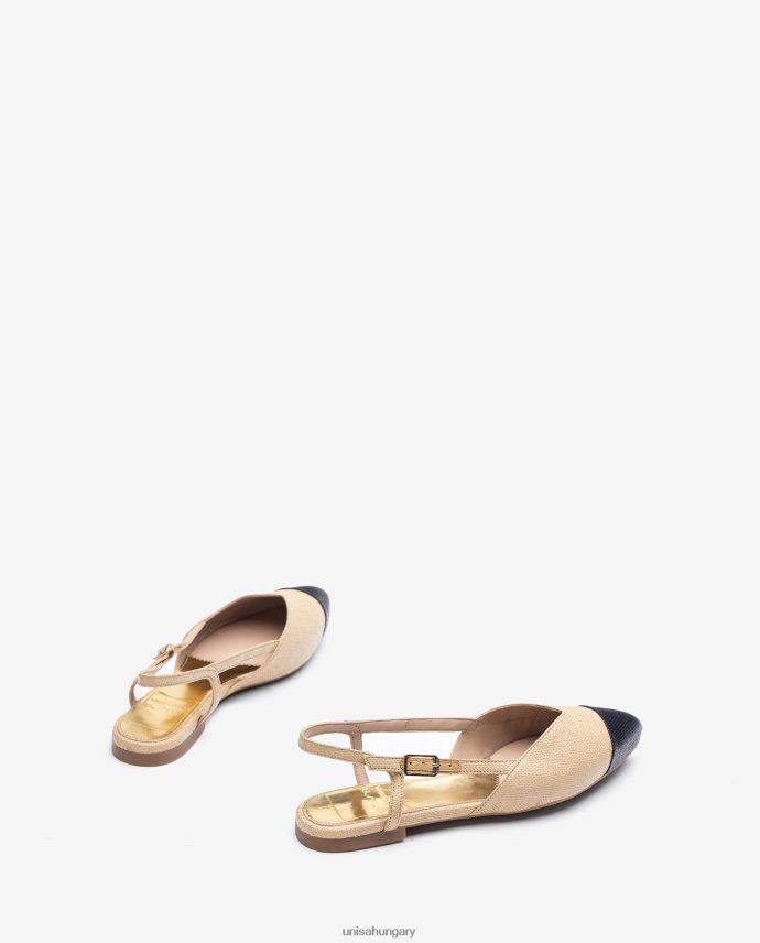 Unisa kéttónusú lapos slingback cipő nők J4PJX01321 kecses