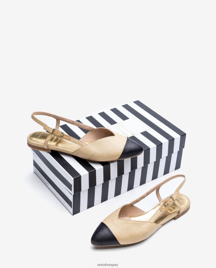 Unisa kéttónusú lapos slingback cipő nők J4PJX01321 kecses