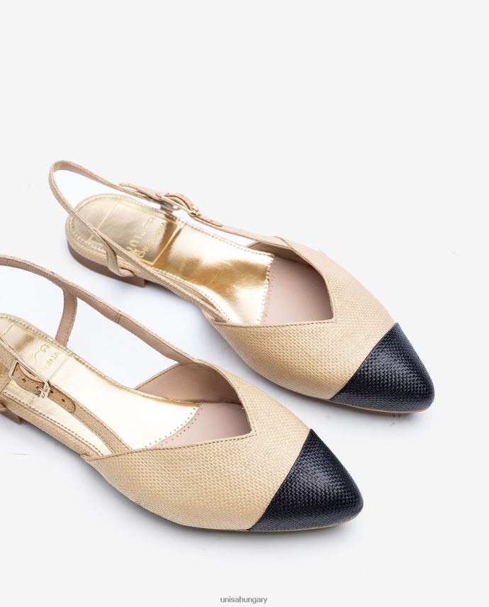 Unisa kéttónusú lapos slingback cipő nők J4PJX01321 kecses