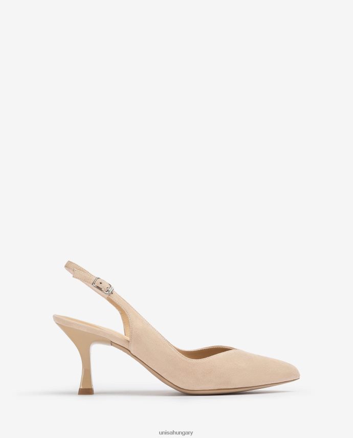 Unisa slingback festett sarokkal nők J4PJX0546 bézs