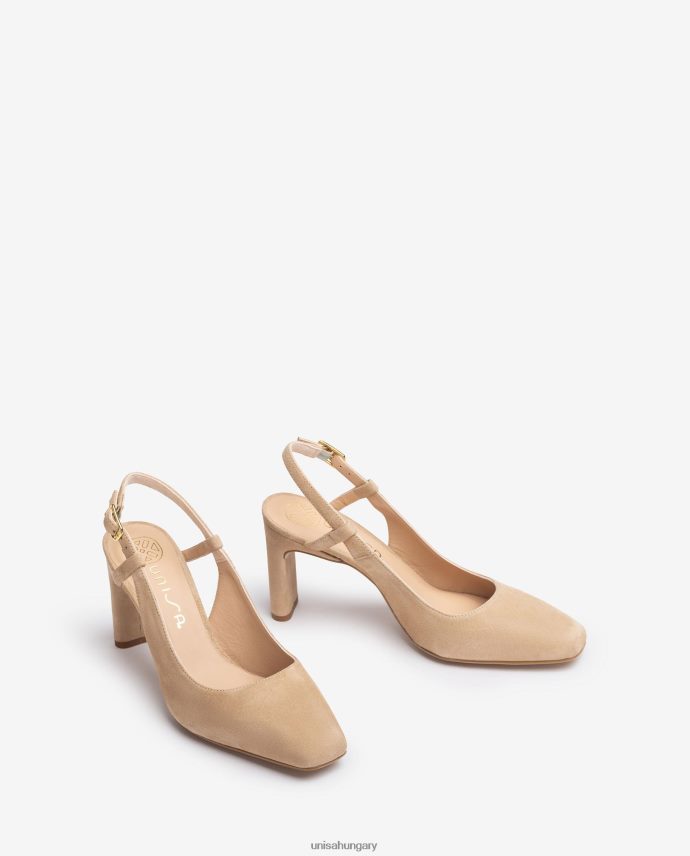 Unisa szögletes lábujj heveder vissza nők J4PJX0536 bézs