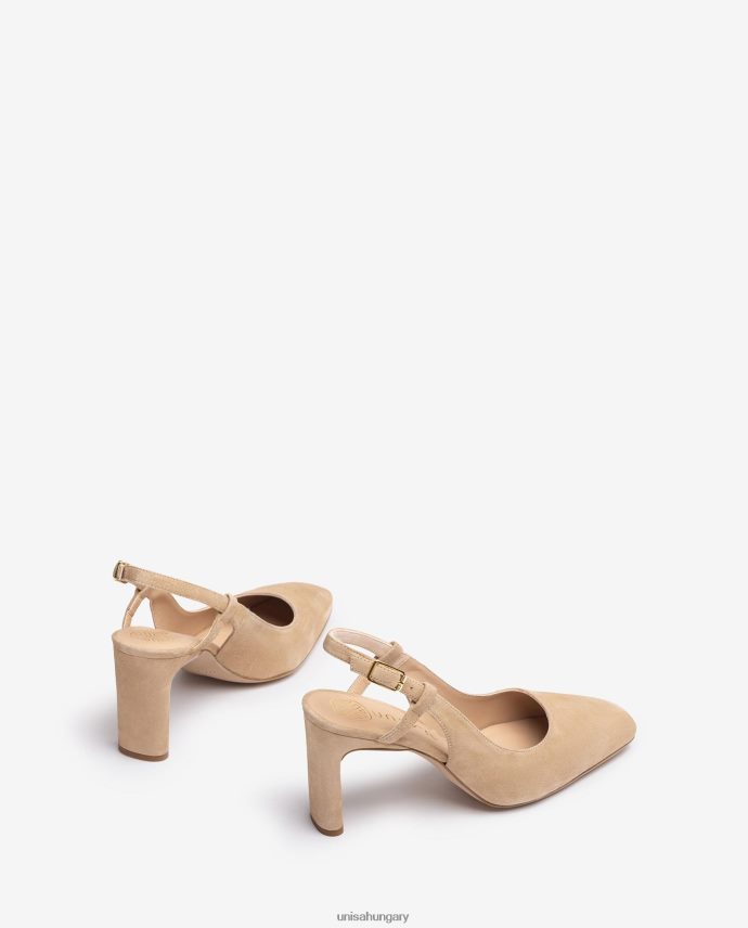 Unisa szögletes lábujj heveder vissza nők J4PJX0536 bézs