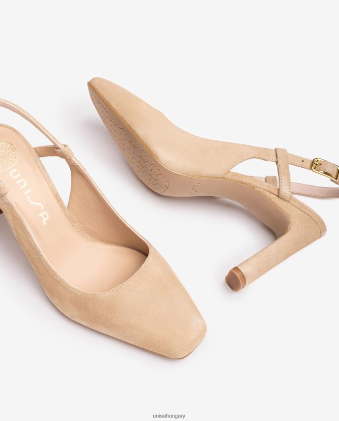 Unisa szögletes lábujj heveder vissza nők J4PJX0536 bézs