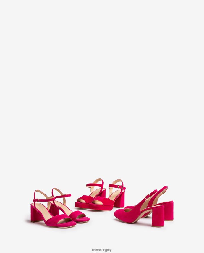 Unisa szögletes peep toe heveder vissza nők J4PJX0526 rózsaszín