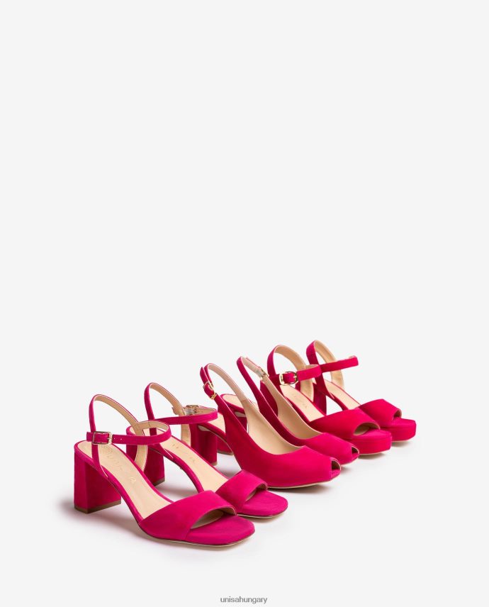 Unisa szögletes peep toe heveder vissza nők J4PJX0526 rózsaszín