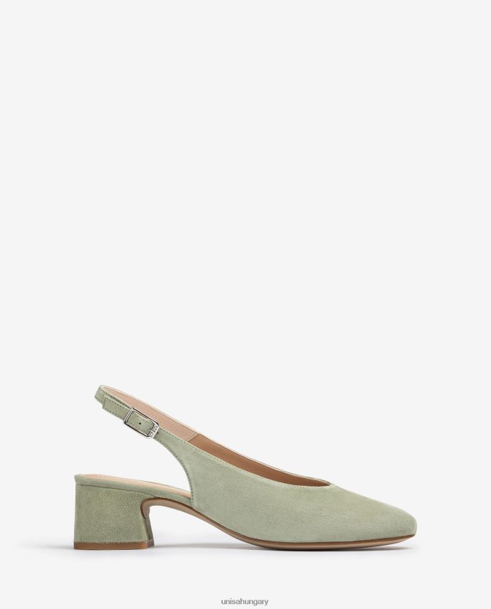 Unisa széles sarkú slingback nők J4PJX0539 zöld