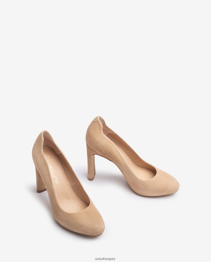 Unisa magas sarkú cipő belső platformmal nők J4PJX0549 bézs