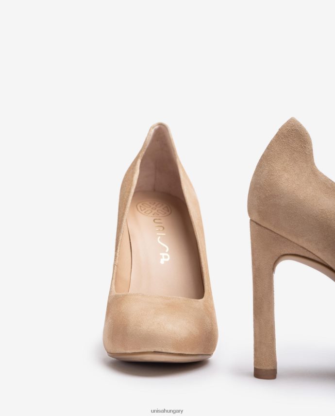 Unisa magas sarkú cipő belső platformmal nők J4PJX0549 bézs