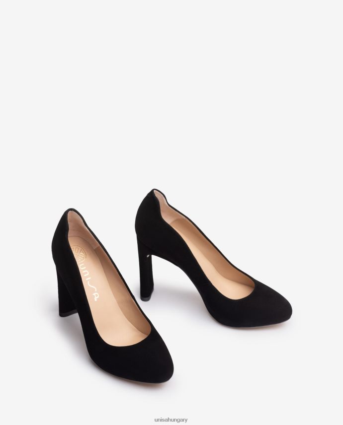 Unisa magas sarkú cipő belső platformmal nők J4PJX0577 fekete