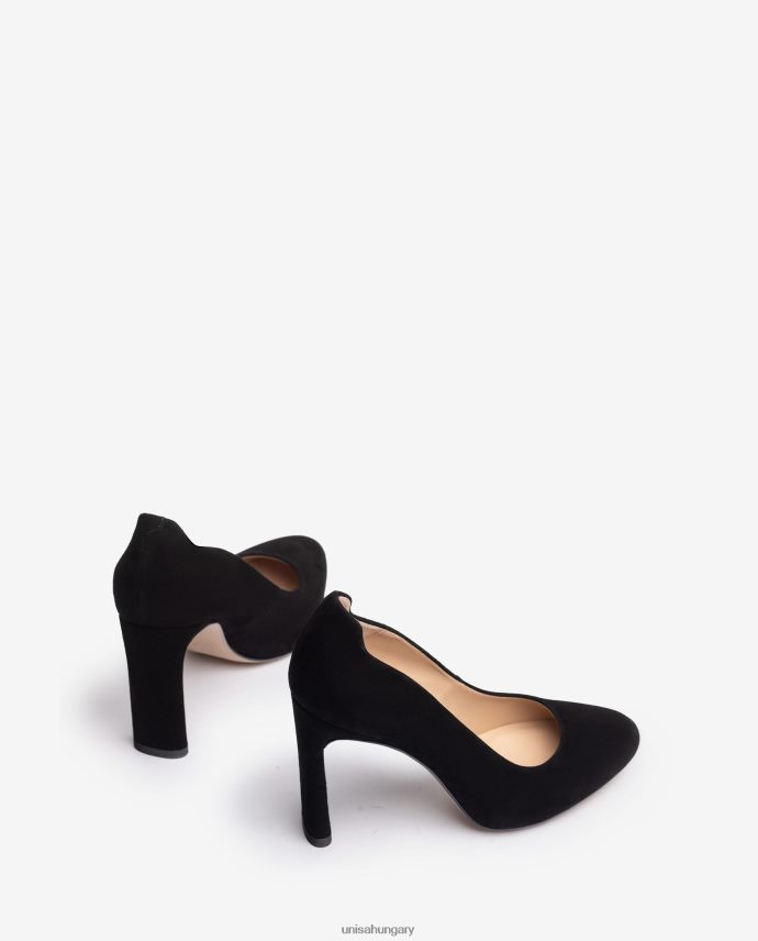 Unisa magas sarkú cipő belső platformmal nők J4PJX0577 fekete