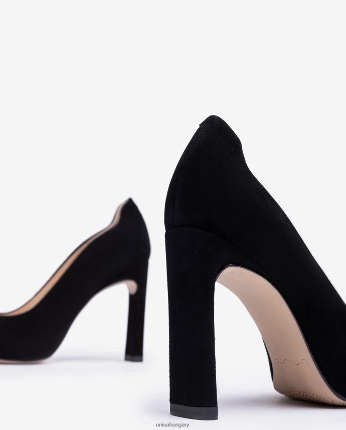 Unisa magas sarkú cipő belső platformmal nők J4PJX0577 fekete