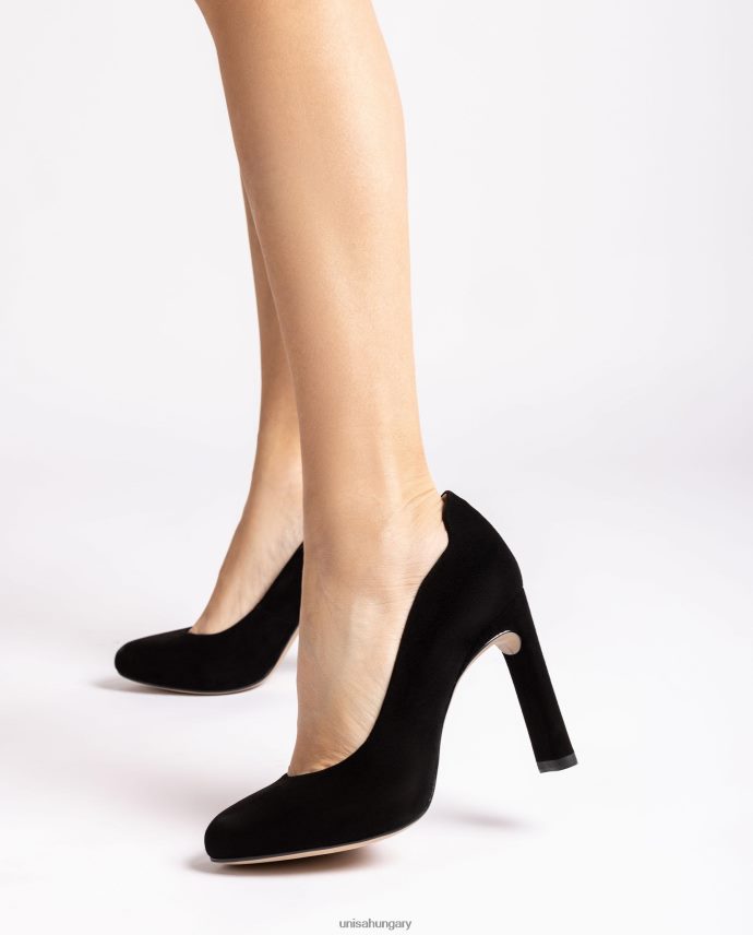 Unisa magas sarkú cipő belső platformmal nők J4PJX0577 fekete