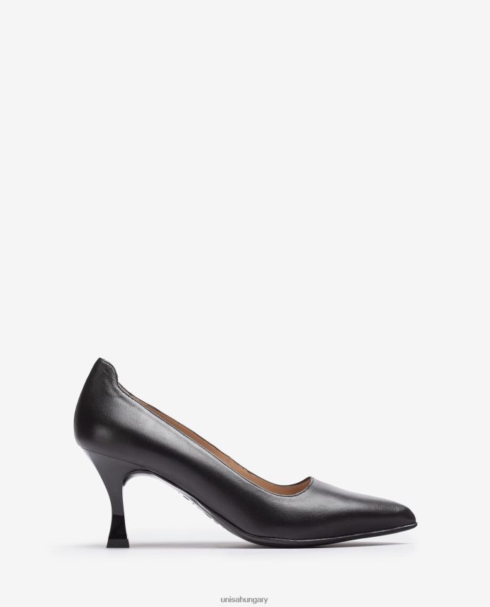 Unisa pumpa festett sarokkal nők J4PJX0573 fekete