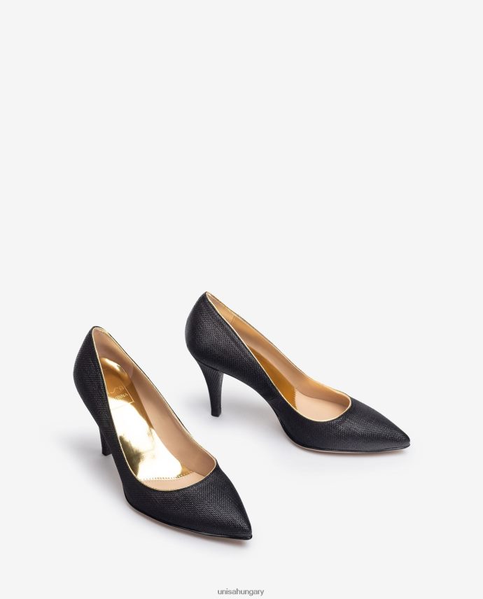 Unisa rafiában készült szivattyú nők J4PJX01323 fekete