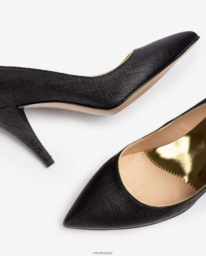 Unisa rafiában készült szivattyú nők J4PJX01323 fekete