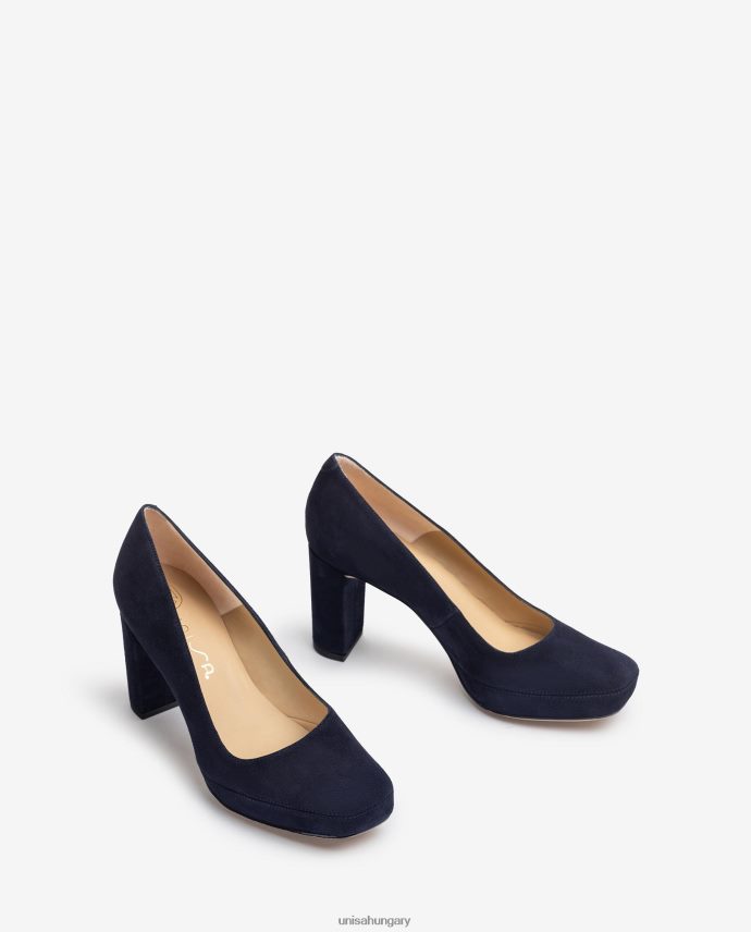 Unisa szögletes orrú pumpa hátsó varrással nők J4PJX0591 kék