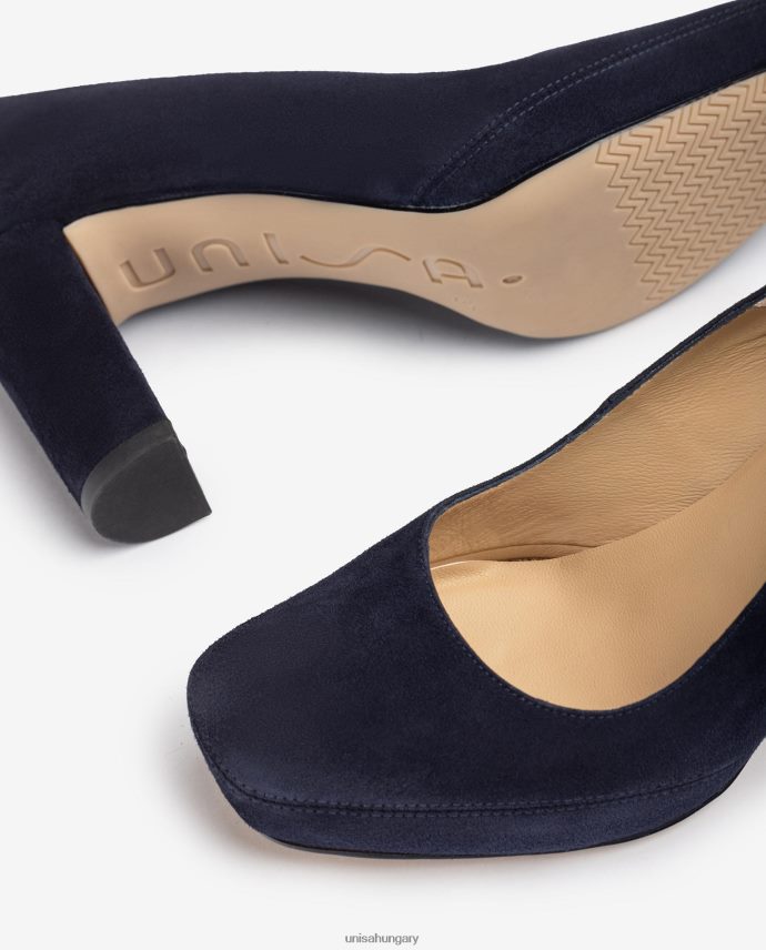 Unisa szögletes orrú pumpa hátsó varrással nők J4PJX0591 kék