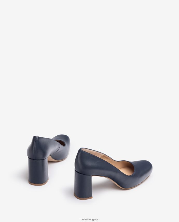 Unisa szögletes orrú pumpa platformmal nők J4PJX0561 kék