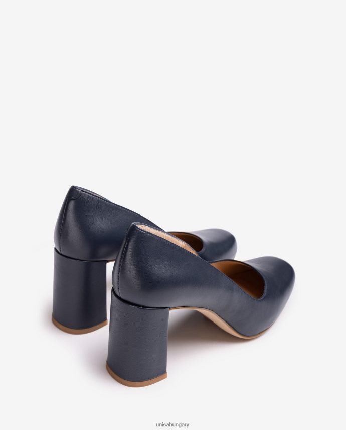 Unisa szögletes orrú pumpa platformmal nők J4PJX0561 kék