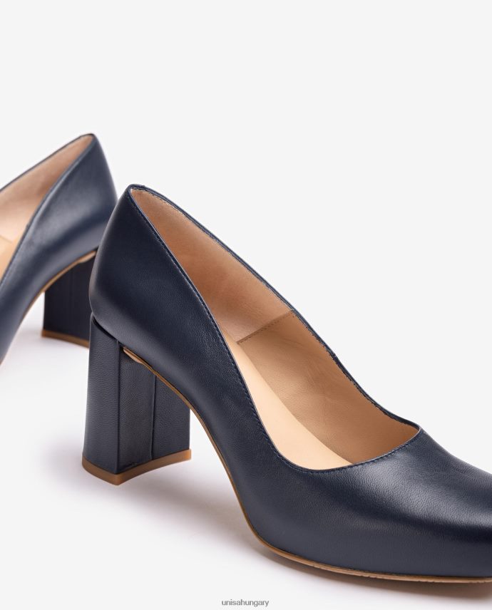 Unisa szögletes orrú pumpa platformmal nők J4PJX0561 kék