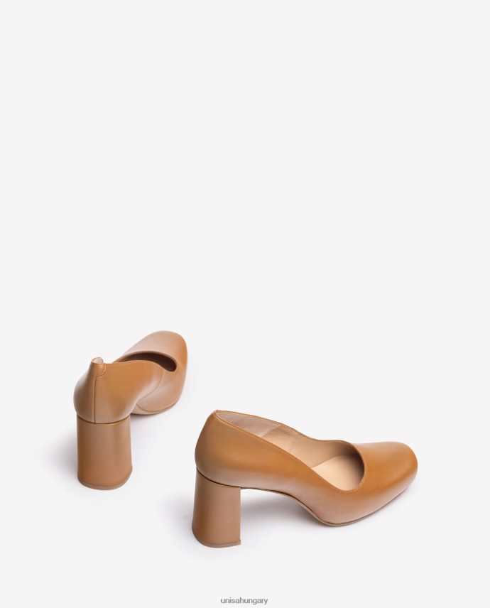 Unisa szögletes orrú pumpa platformmal nők J4PJX0563 barna