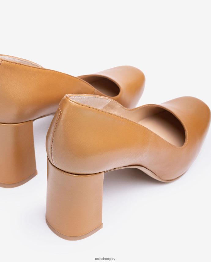 Unisa szögletes orrú pumpa platformmal nők J4PJX0563 barna