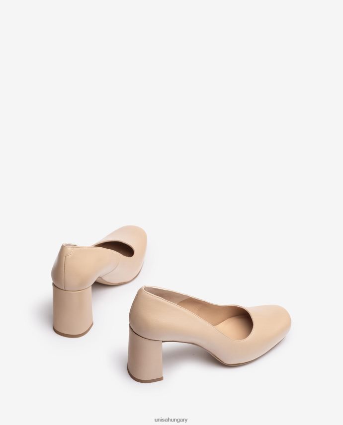 Unisa szögletes orrú pumpa platformmal nők J4PJX0564 bézs